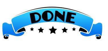 Yapılan metin ile mavi bant.