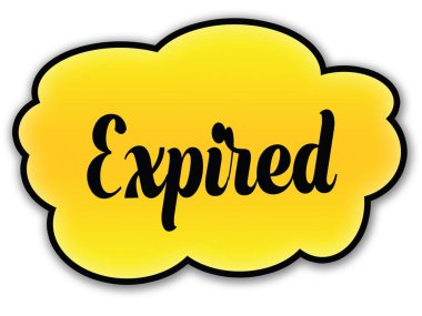 Beyaz arka plan ile sarı bulut üzerinde el yazısı süresi