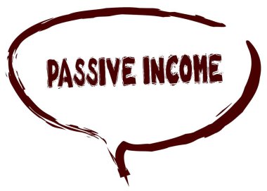 Konuşma balonu ile pasif gelir haber kırmızı işaret çizdi.