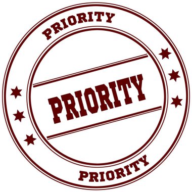 Öncelik basit kırmızı pul