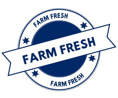 Mavi çiftlik taze damgası.