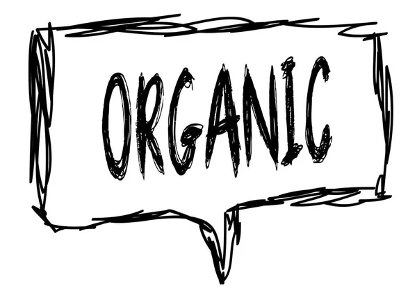 ORGANIC on a pencil sketched sign. — Stock Photo, Image