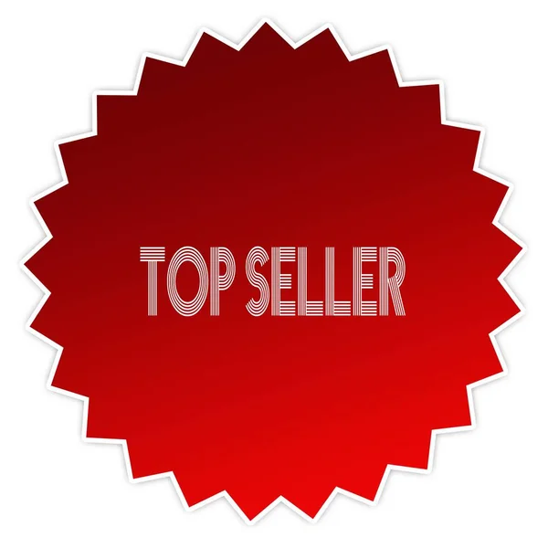 TOP SELLER no rótulo adesivo vermelho . — Fotografia de Stock