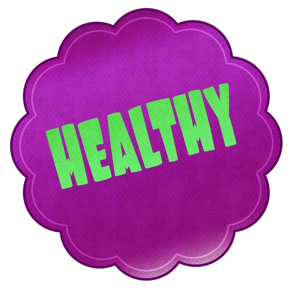 HEALTHY on magenta sticker. — Stock Photo, Image