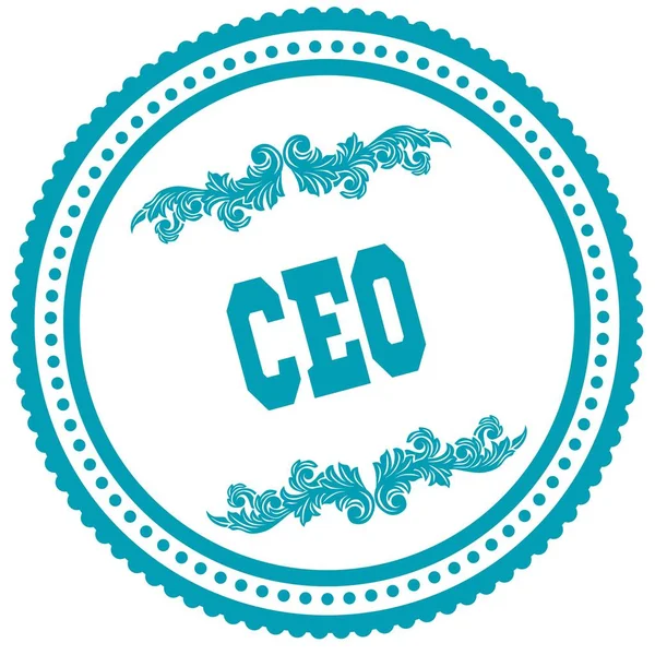 CEO mavi yuvarlak damga.