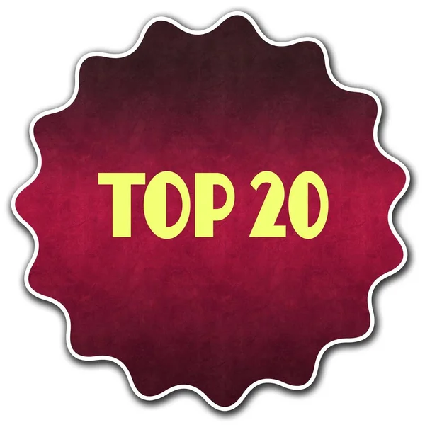 Emblema TOP 20 redondo — Fotografia de Stock