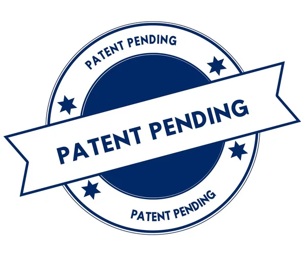 Blauwe Patent Pending stempel. — Stockfoto