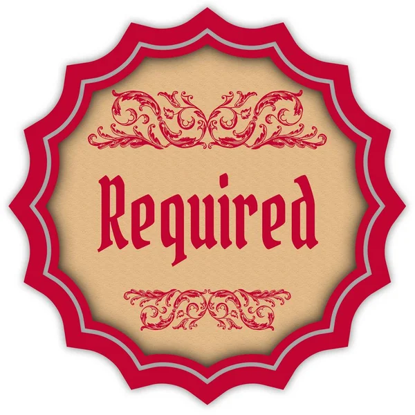 Знак Retro REQUIRED magenta . — стоковое фото