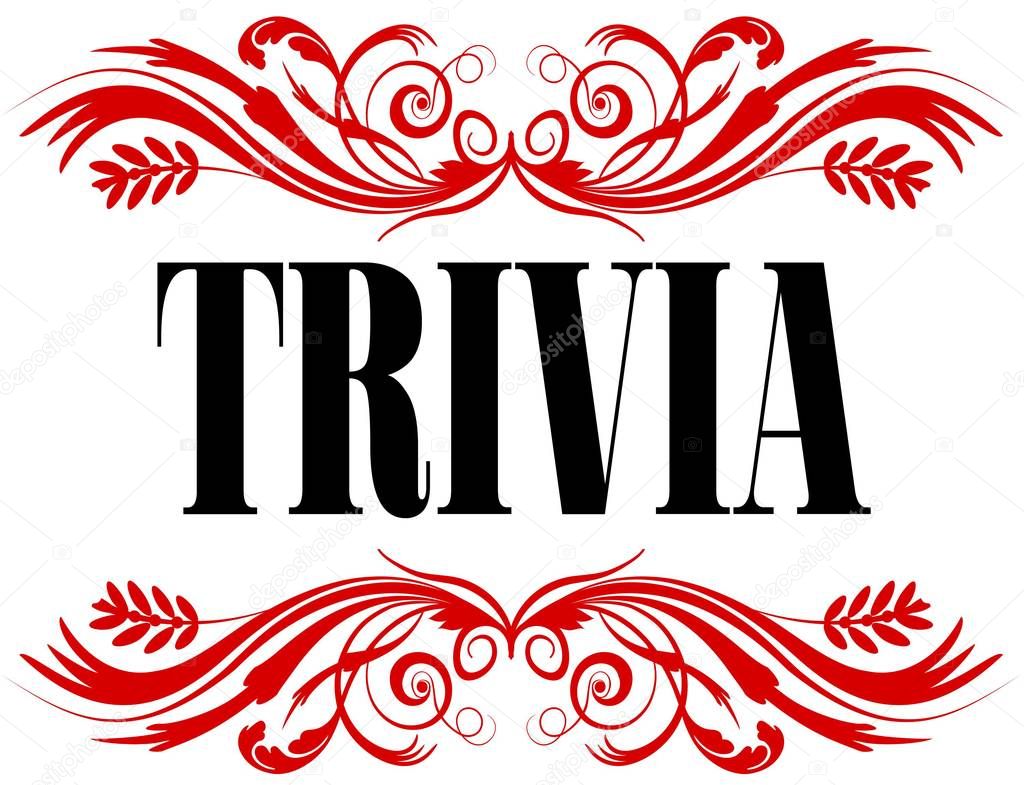 TRIVIA red floral text frame.