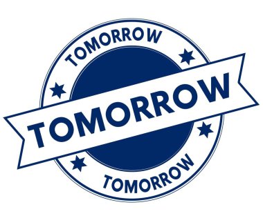 Mavi yarın damgası.