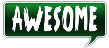 Yeşil diyalog sözcük balonu üzerinde harika.