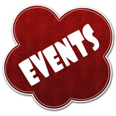 Kırmızı desen bulut üzerinde yazılmış olaylar metin ile.