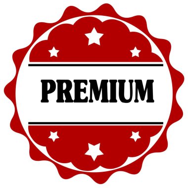 Premium metin kırmızı etiketle.