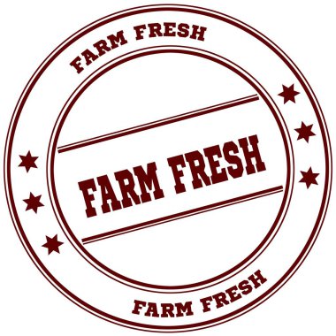 Çiftlik taze basit kırmızı pul