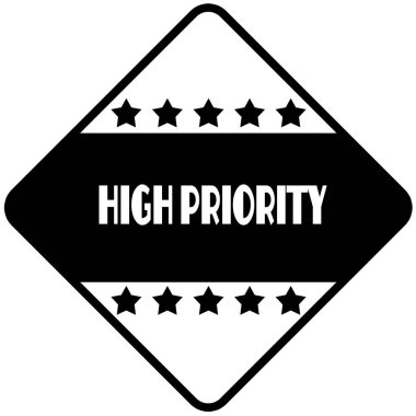 Siyah elmas şekilli etiket Etiket üzerindeki yüksek öncelikli.