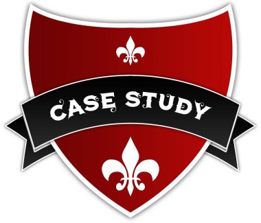 Siyah Şerit kırmızı kalkan yukarıda Case Study.