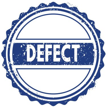 Kusur damgası. etiket. mühür. Mavi yuvarlak grunge vintage şerit işareti