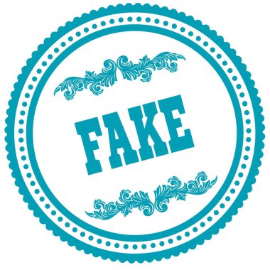 Sahte mavi yuvarlak damga.