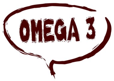 Konuşma balonu Omega 3 mesaj ile kırmızı işaret çizdi.