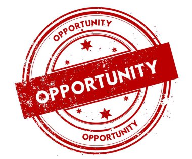 Fırsat sıkıntılı kırmızı pul.