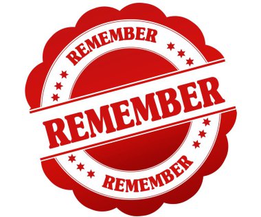 Kırmızı yuvarlak lastik damgası hatırlıyorum