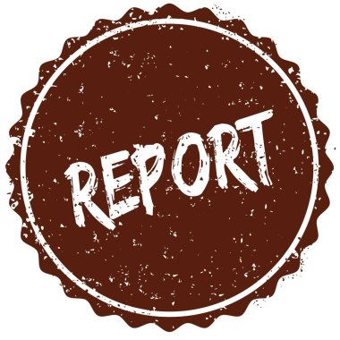 Grunge lastik damgası rapor içinde belgili tanımlık damgalamak yazılı metinle