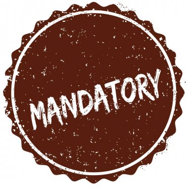 Grunge lastik damga damga içinde yazılı zorunlu metinle