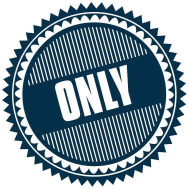 Yuvarlak sadece mavi etiket.