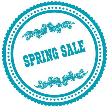 Bahar Satılık mavi yuvarlak damga.