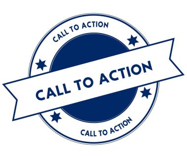 Mavi eylemi çağırma damgası.