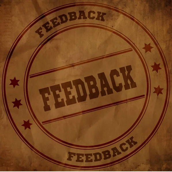 Eski kahverengi buruşuk kağıt geribildirim damgası.