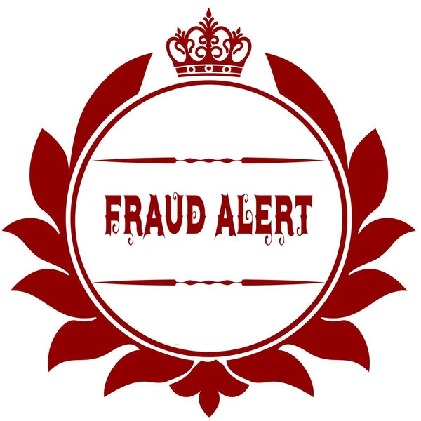 Old FRAUD ALERT segel merah . — Stok Foto