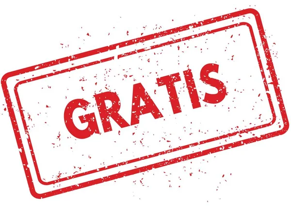 Červená Gratis razítko — Stock fotografie