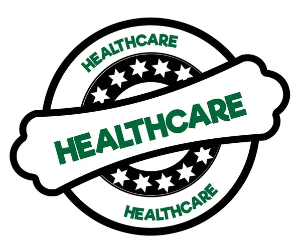 Black and green HEALTHCARE stamp. — Stock Photo, Image