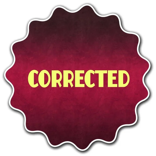 CORRECTED round badge — Stock Photo, Image