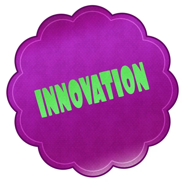 Inovace na purpurové nálepka. — Stock fotografie