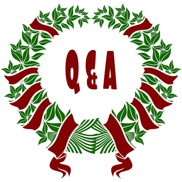 Q A QUESTIONS AND ANSWERS red and green flower crown.