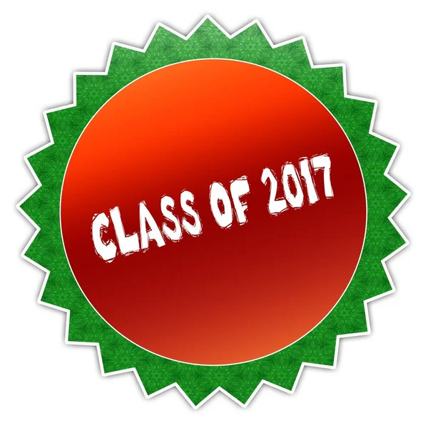 Zonnebloem badge met klasse van 2017 tekst. — Stockfoto