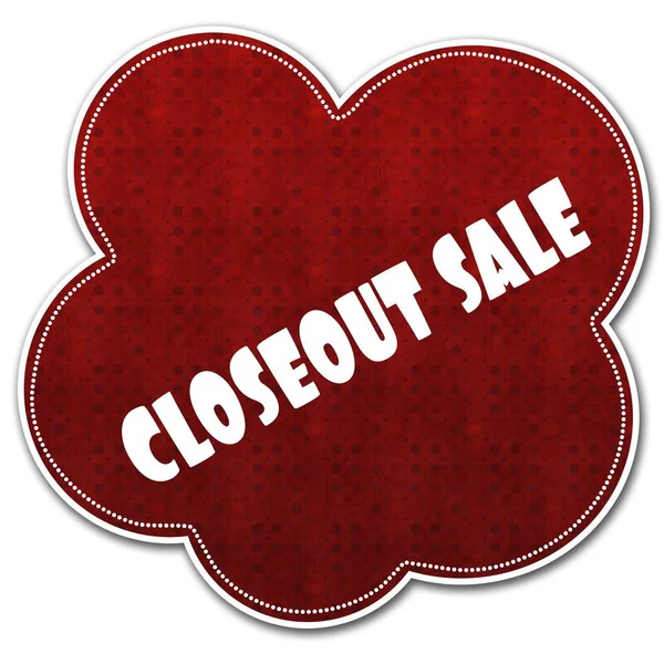 Red pattern cloud with CLOSEOUT SALE text written on it. — Stock Photo, Image