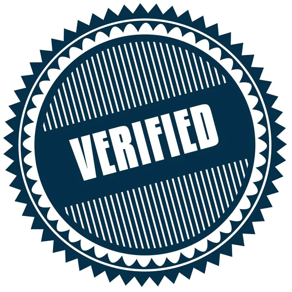 Ronde Verified blauwe sticker. — Stockfoto