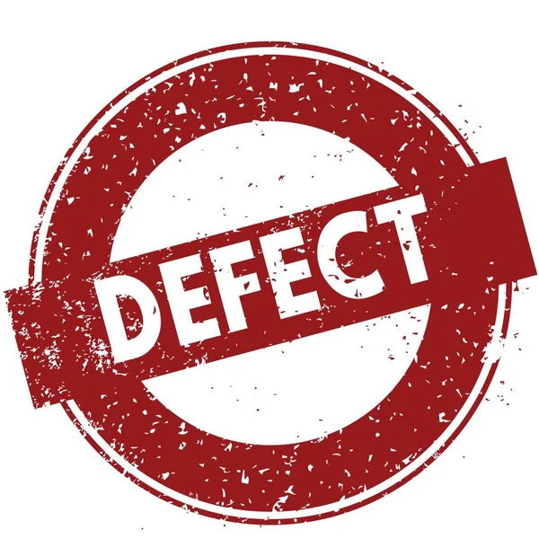 Beyaz zemin üzerine kırmızı kusur lastik damgası illüstrasyon