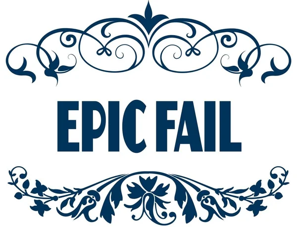 EPIC FAIL cornici blu . — Foto Stock