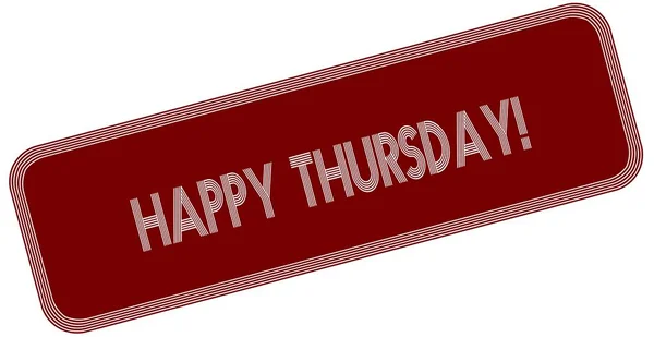 HAPPY THURSDAY   on red label. — Stock Photo, Image