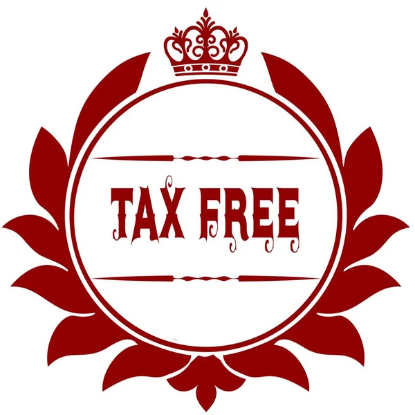 Těsnění staré Tax Free červená. — Stock fotografie