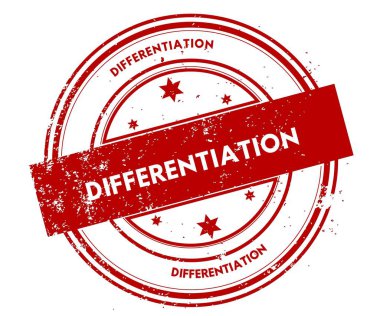 Farklılaşma sıkıntılı kırmızı pul.