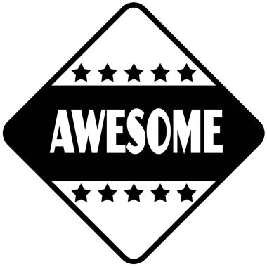 Siyah elmas şeklindeki etiket etiket üzerinde harika.