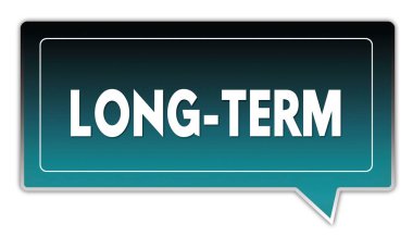 Turkuaz siyah degrade kare konuşma balonu için üzerinde uzun vadeli.