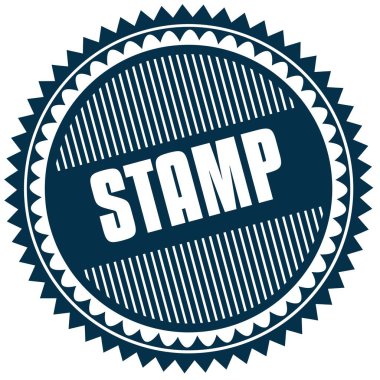 Yuvarlak damga mavi etiket.