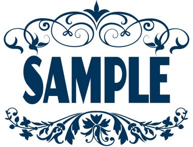 Örnek mavi metin çerçeveleri.