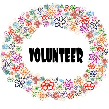 Gönüllü çerçeve çiçek.